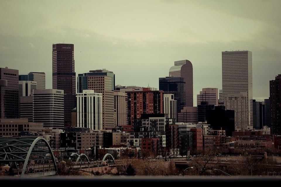 Denver, Skyline, City, Cloudy, Urban, Colorado