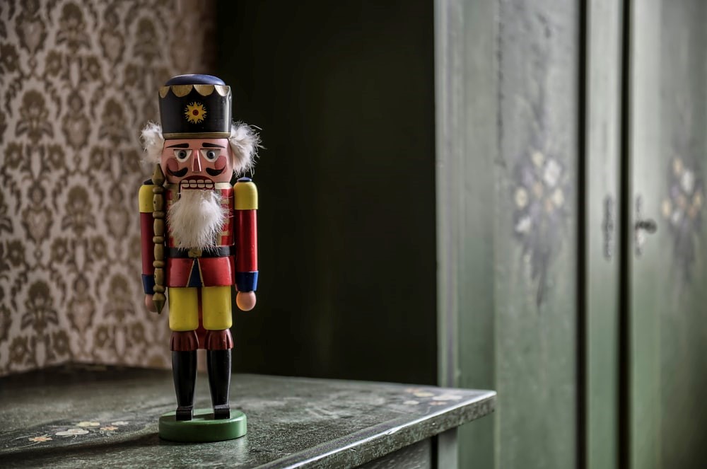 nutcracker on gray table